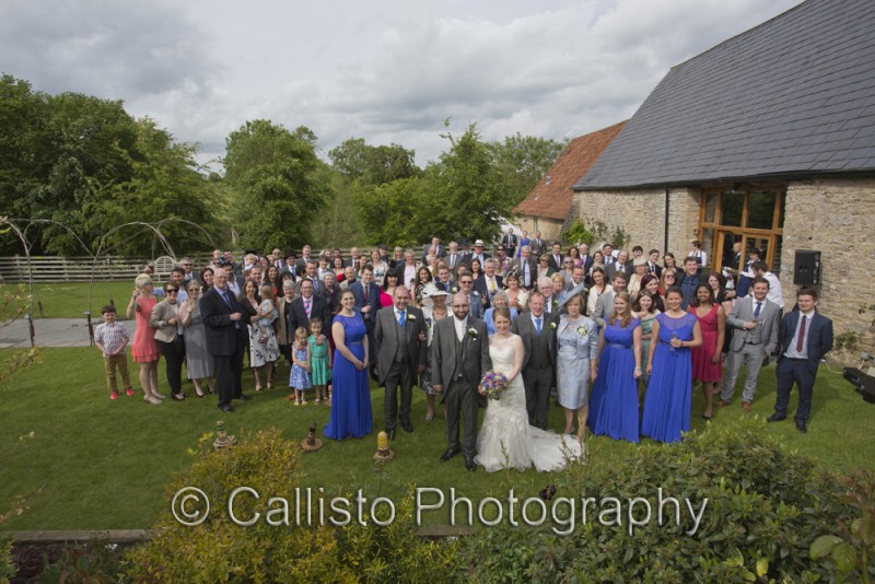 all wedding guests to the garden