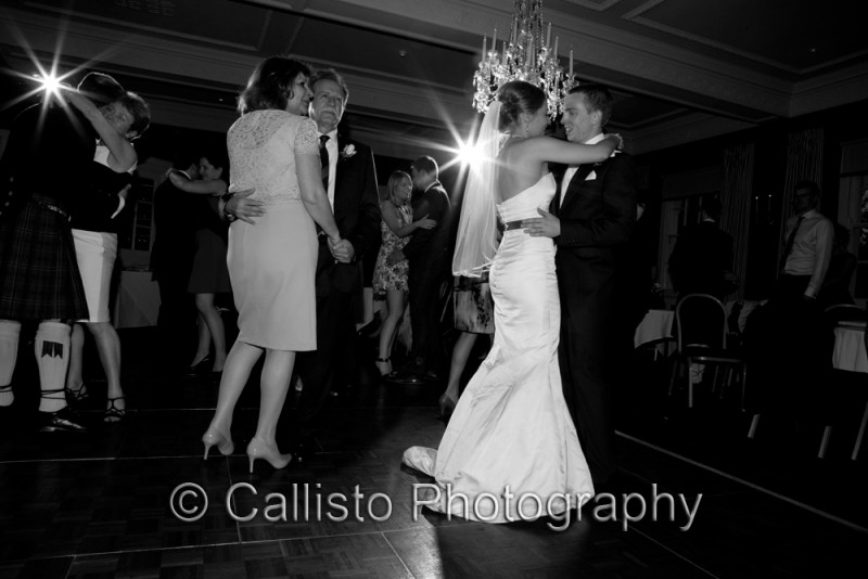 joining the bride on the dance floor