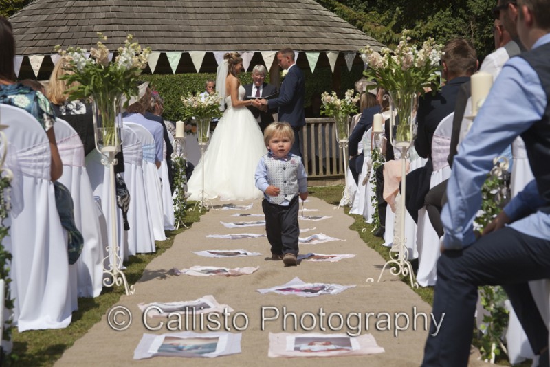 cut pageboy stealing the show by venturing off down the aisle