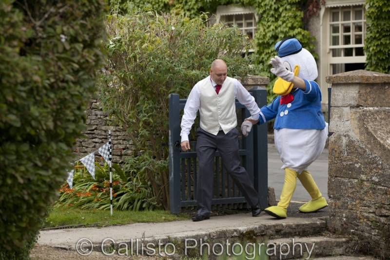 donald duck guest at wedding