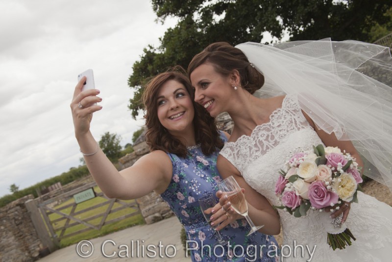 bride does a selfie