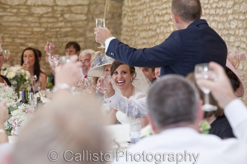 toasting the bride