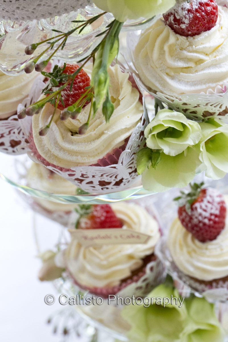 Strawberries & Cream Wedding Cake
