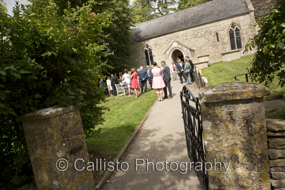 Guests arriving at the church