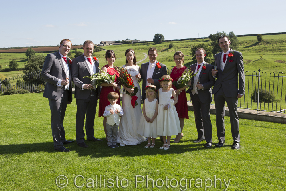 Lovely group photo of the bridal party